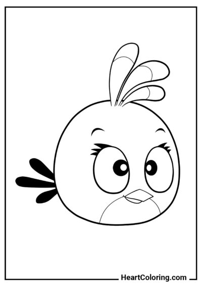 Bird Stella - Angry Birds Coloring Pages