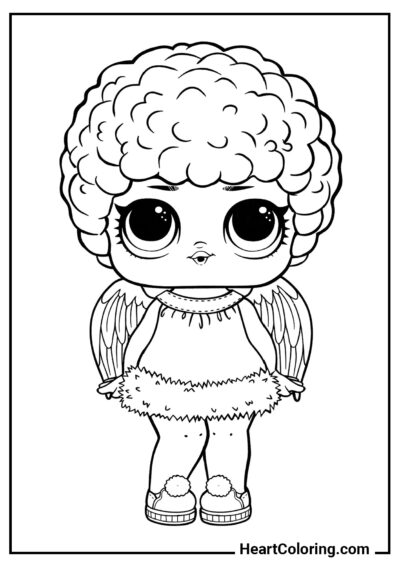 Boneca Anjo - Desenhos de L.O.L. Surprise para Colorir