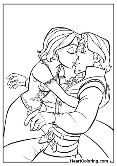 Rapunzel e Flynn Rider - Disegni di Rapunzel da Colorare