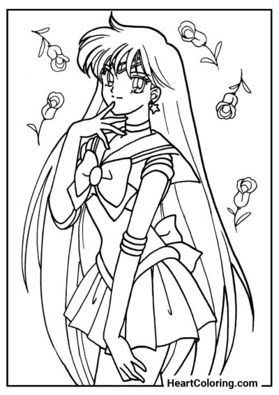 Sailor Venus - Desenhos de Sailor Moon para Colorir