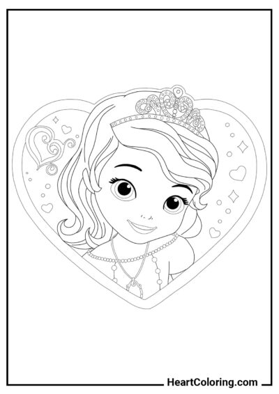 Retrato de Sofia - Desenhos do Princesinha Sofia para Colorir