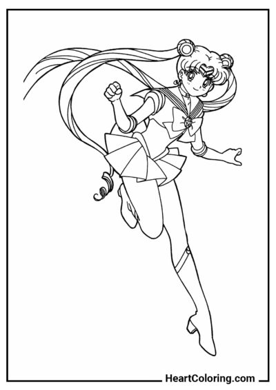 Usagi Correndo - Desenhos de Sailor Moon para Colorir