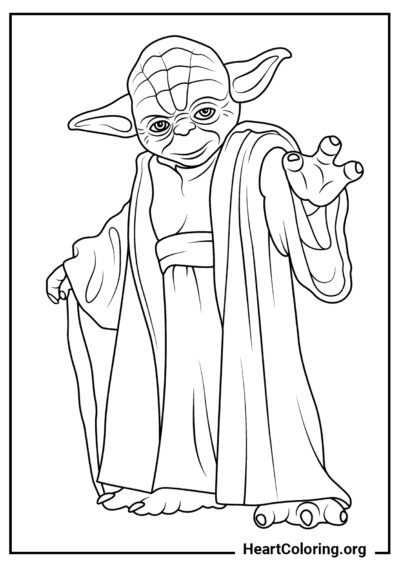 Mestre Yoda - Desenhos do Star Wars para Colorir