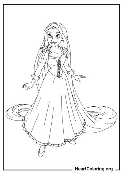 Bella Rapunzel - Disegni di Rapunzel da Colorare