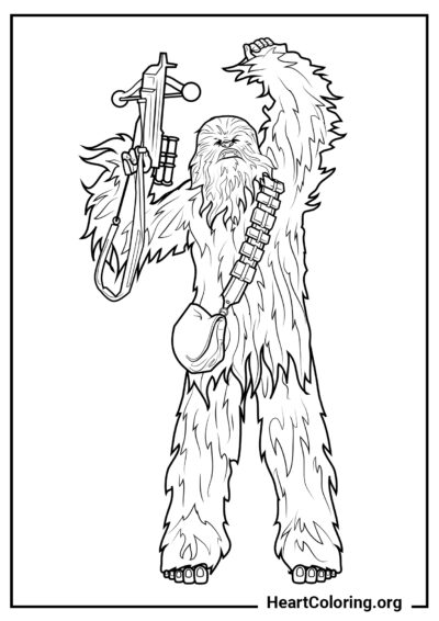 Krieger Chewbacca - Ausmalbilder von Star Wars