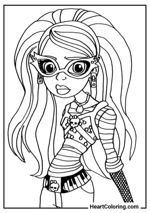 Ghoulia Yelps - Ausmalbilder von Monster High