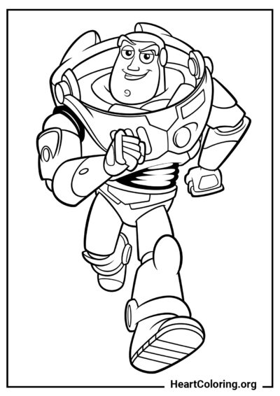 Buzz l’Éclair Arrogant - Coloriage Toy Story