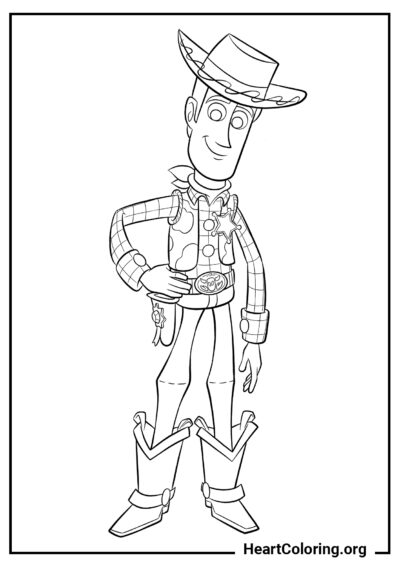 Cowboy Coraggioso - Disegni Toy Story da Colorare