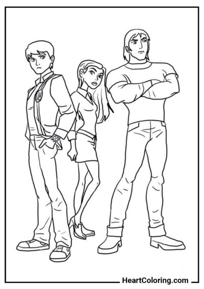 Melhores amigos - Desenhos do Ben 10 para Colorir