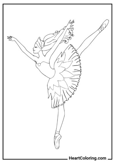 Movimenti aggraziati - Disegni di Ballerina da Colorare