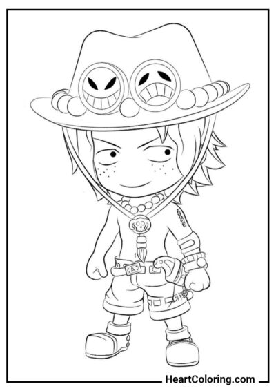 Chibi Luffy - Coloriages One Piece