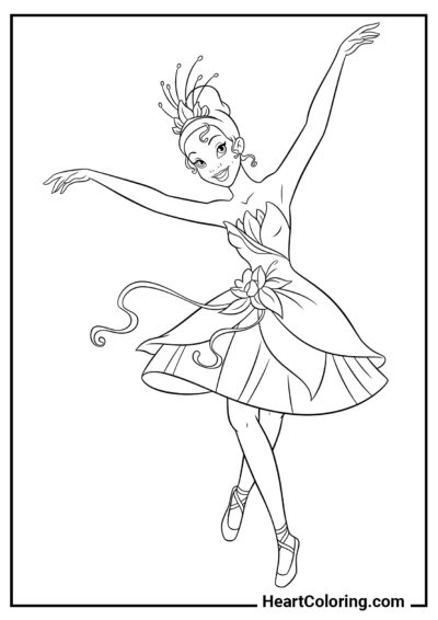 Ballerina Tiana - Disegni di Ballerina da Colorare