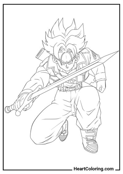 Trunks - Dibujos de Dragon Ball Z para Colorear