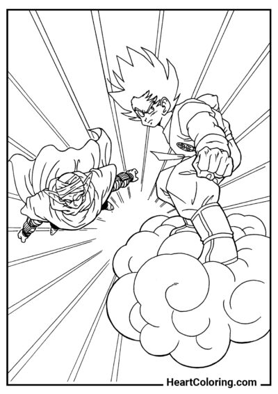 Goku y Piccolo - Dibujos de Dragon Ball Z para Colorear