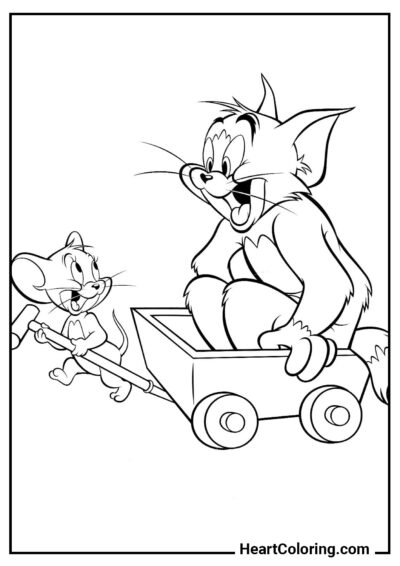 Best friends - Tom and Jerry Coloring Pages