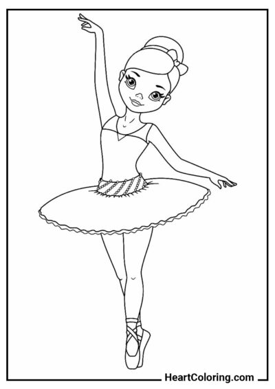 Giovane ballerina - Disegni di Ballerina da Colorare