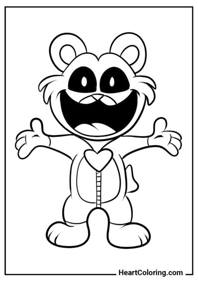 Bobby BearHug - Desenhos de Criaturas Sorridentes para Colorir