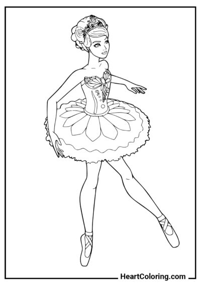 Ballerina principessa - Disegni di Ballerina da Colorare