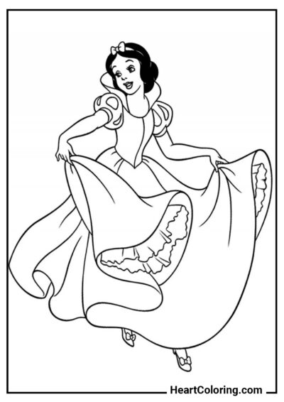 Baile de Blancanieves - Dibujos de Blancanieves para Colorear