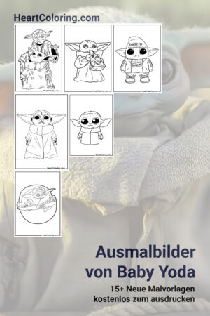 Ausmalbilder von Baby Yoda