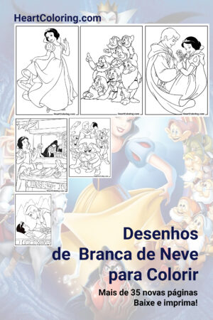 Desenhos de Branca de Neve para Colorir