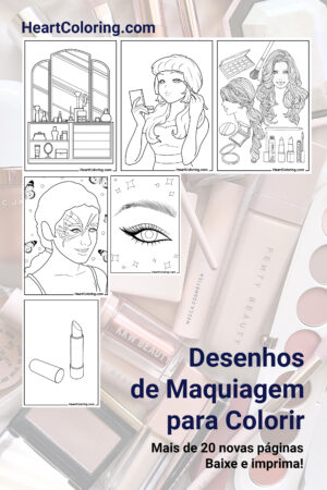 Desenhos de Maquiagem para Colorir