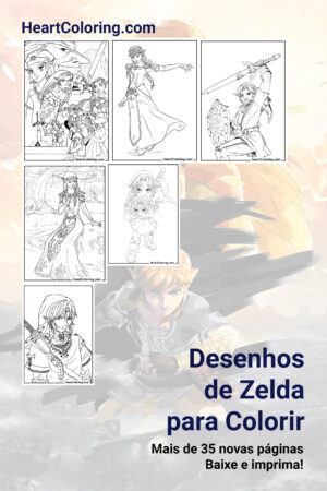 Desenhos de Zelda para Colorir