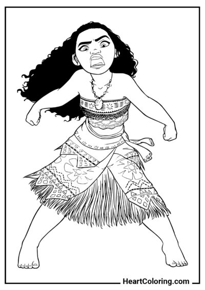 Moana malvada - Desenhos de Moana para Colorir