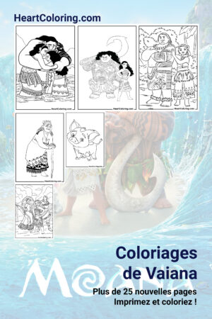 Coloriages Vaiana à imprimer